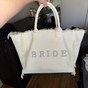 Silver Studded Bride Tote